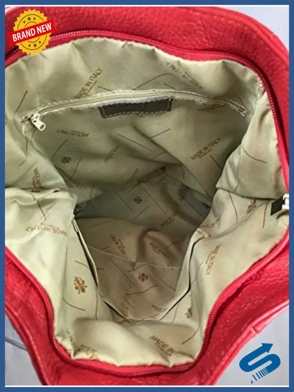 Italian Leather Convertible Backpack Tote Anti-Theft Turn-Lock Closure